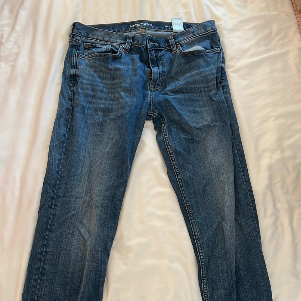 Men’s Banana Republic Traveler Slim Fit Blue Jeans 32x34